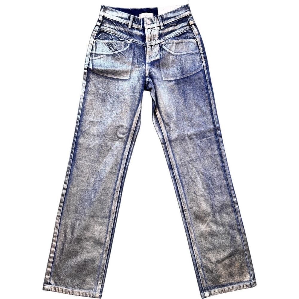 Urban Outfitters Y2K Shimmer Style BDG High-Waisted Cowboy Jeans Sz 25 NWT